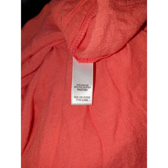 18/20W Cato peach plus size lightweight bell sleeve women's blouse #17 - Picture 6 of 6